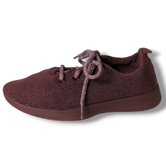 Allbirds Wool Runners Tuke Jam in Burgundy Maroon Comfort Sneakers: Women's 7 - Picture 6 of 9